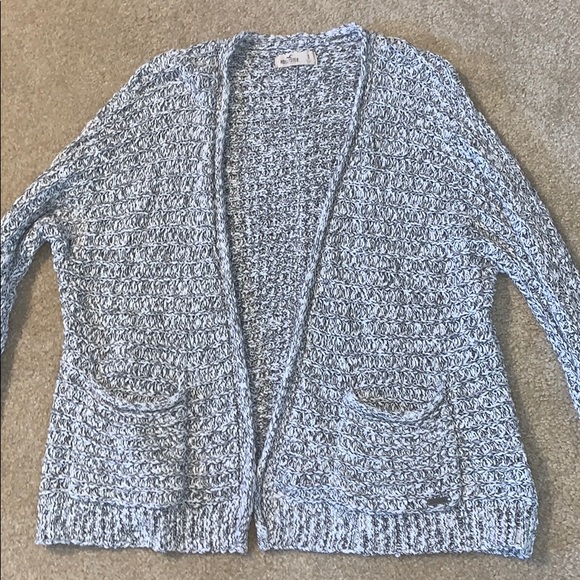 Hollister Jackets & Blazers - Grey and white cardigan